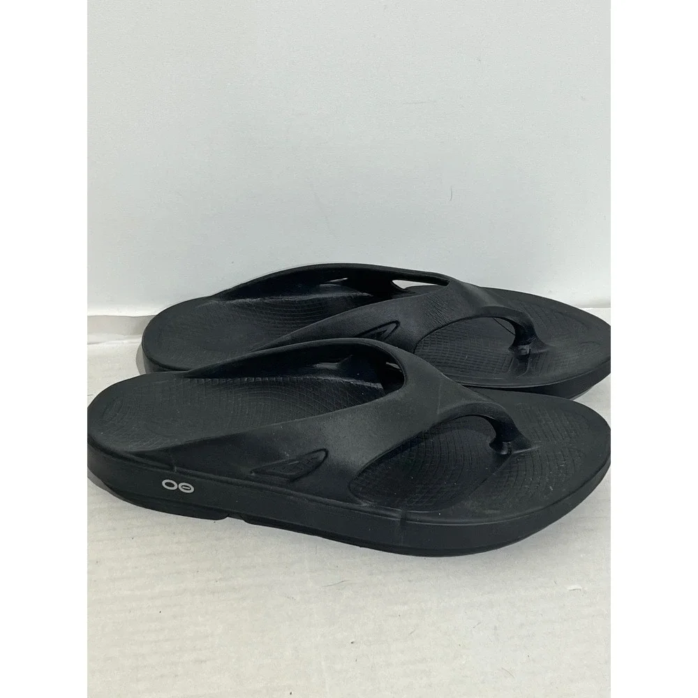 OOFOS‎ OOriginal Recovery Sandals Black Mens Size 11 Thong Flip Flops OOfoam